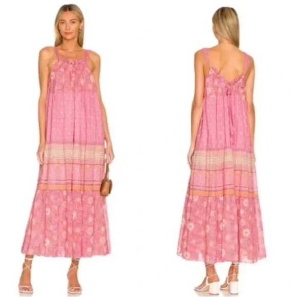 Spell & The Gypsy Utopia Strappy Sundress In Flamingo Medium NWT - Picture 3 of 9